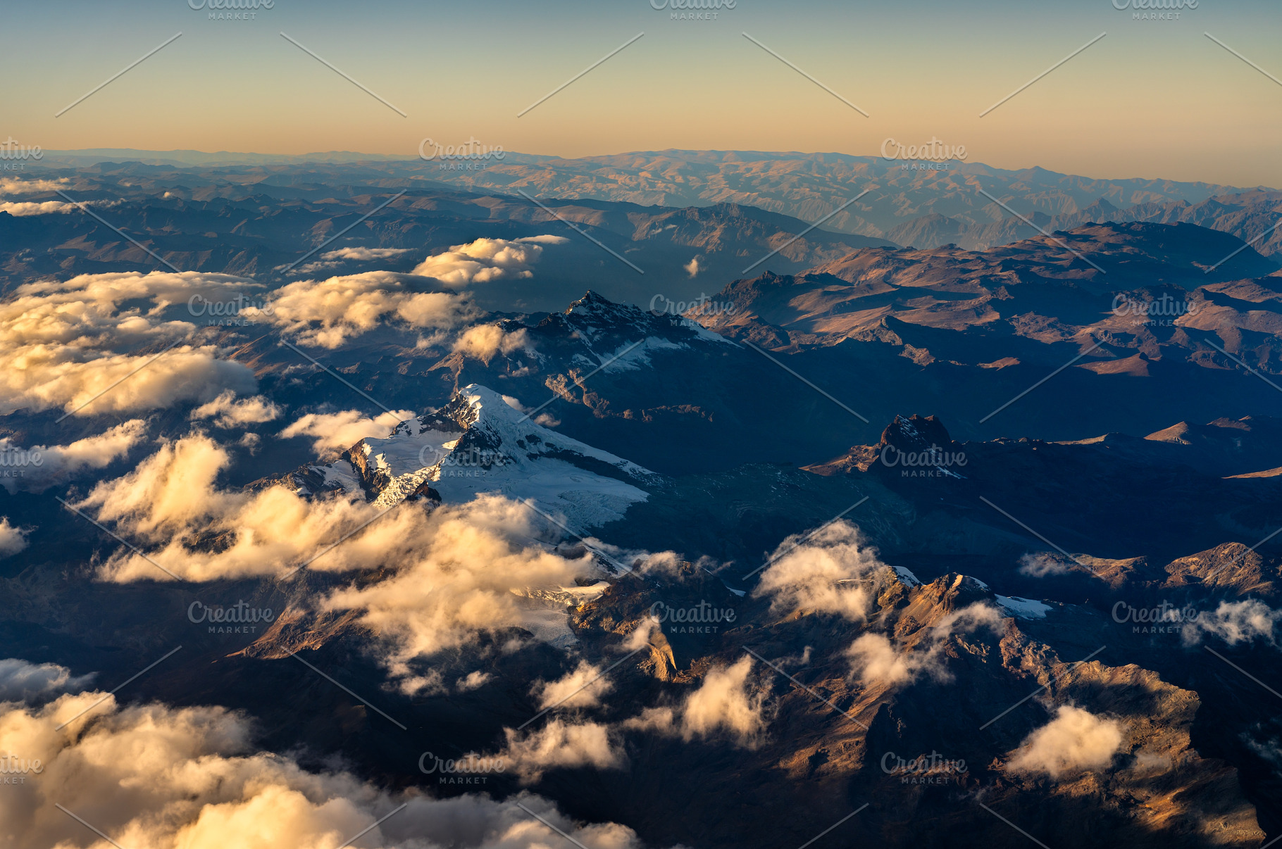 Aerial view of the Andes Mountains, a Nature Photo by Leonid Andronov