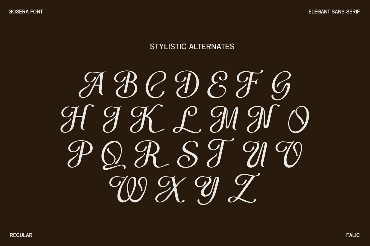 Gosera - Elegant Sans Serif, a Sans Serif Font by Font Liner (Photo 10 of 13)