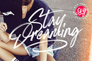 Stay Dreaming SVG Font, a Script Font by Sam Parrett (Thumbnail 1 of 9)