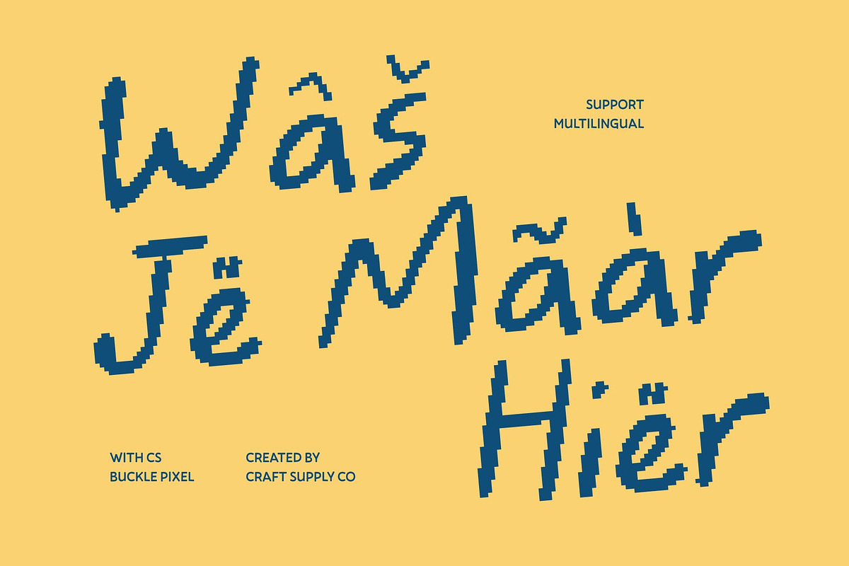 CS Buckle Pixel, a Handwritten Font by Craft Supply Co. (Photo 5 of 8)