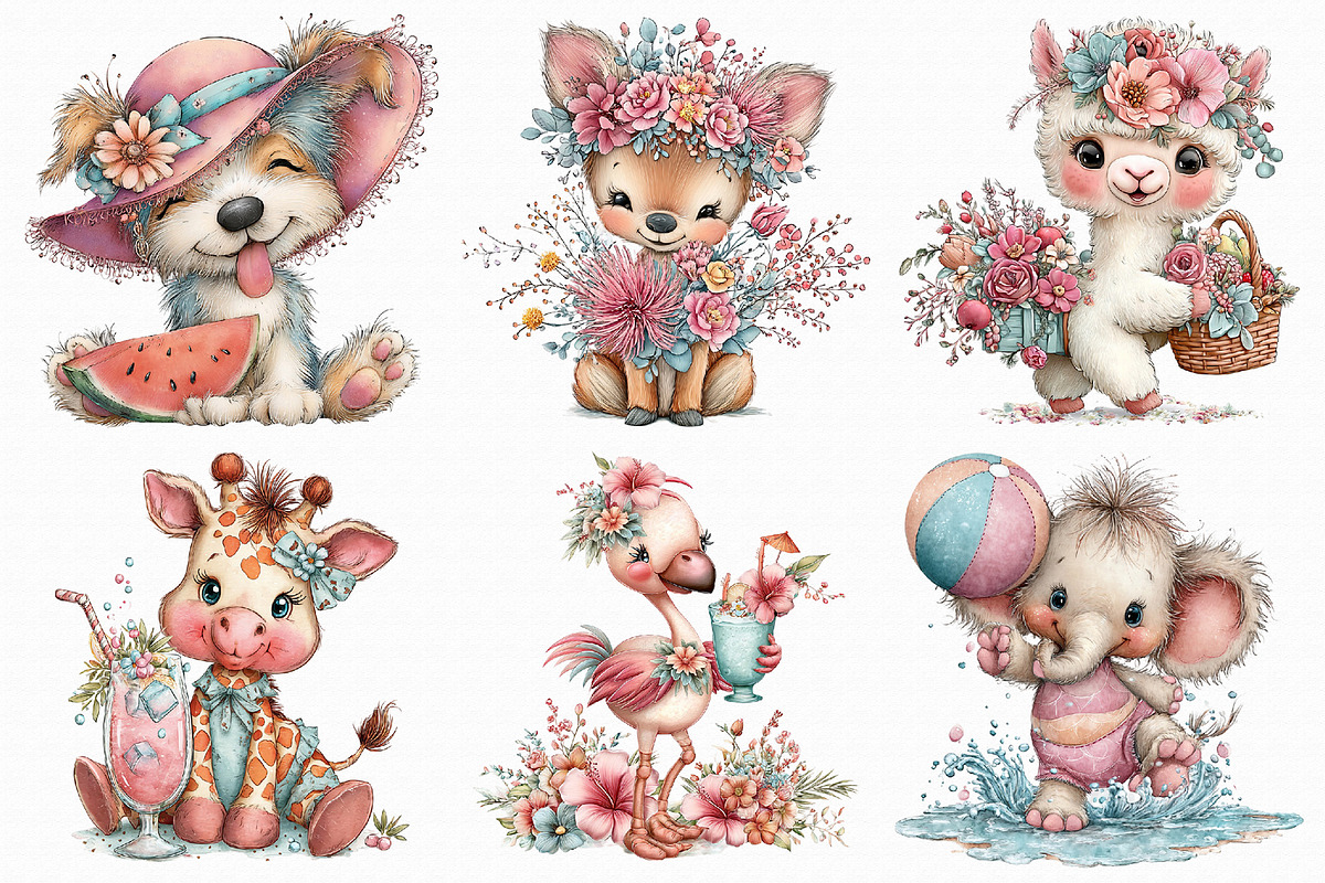 Whimsical Summer Animal Clipart, an Icon by Libby Wishes (Photo 4 of 5)