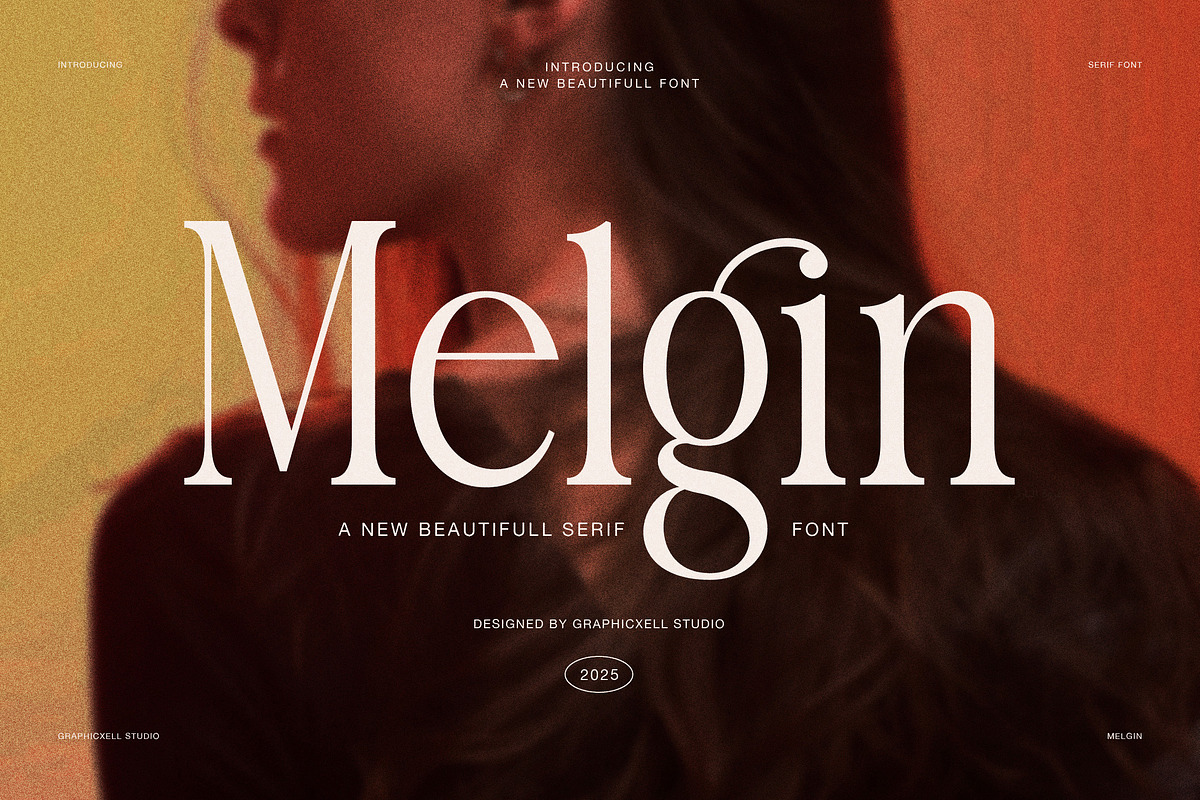 Melgin Elegant Modern Serif Font, a Serif Font by Graphicxell (Photo 1 of 8)