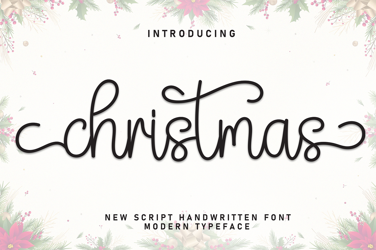 Christmas | Script Font, a Handwritten Font by Scratchones (Photo 1 of 9)