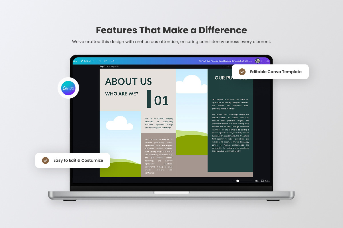 AI Agriculture Smart Farm Brochure, a Brochure Template by productype1 (Photo 3 of 6)