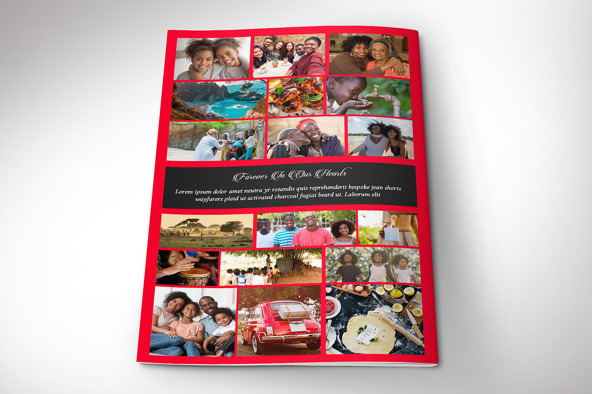 Red Funeral Program Template Word, a Brochure Template by Godserv Designs (Photo 7 of 10)