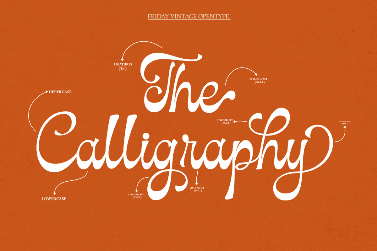 Friday Vintage, a Script Font by StudioRhd (Photo 6 of 10)