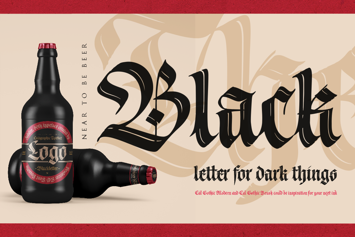 Cal Fraktur Brush, a Blackletter Font by Posterizer KG (Photo 9 of 9)
