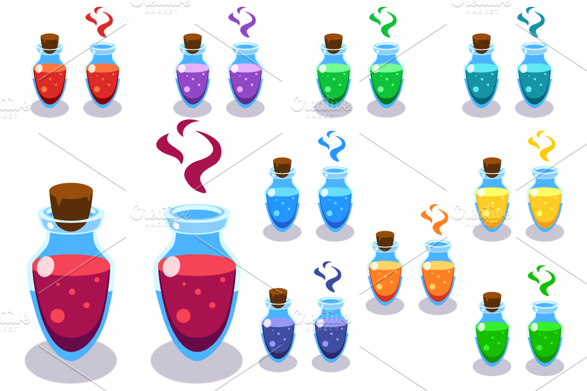 Potions Pack, an Object Graphic by AhNinniah (Photo 3 of 5)