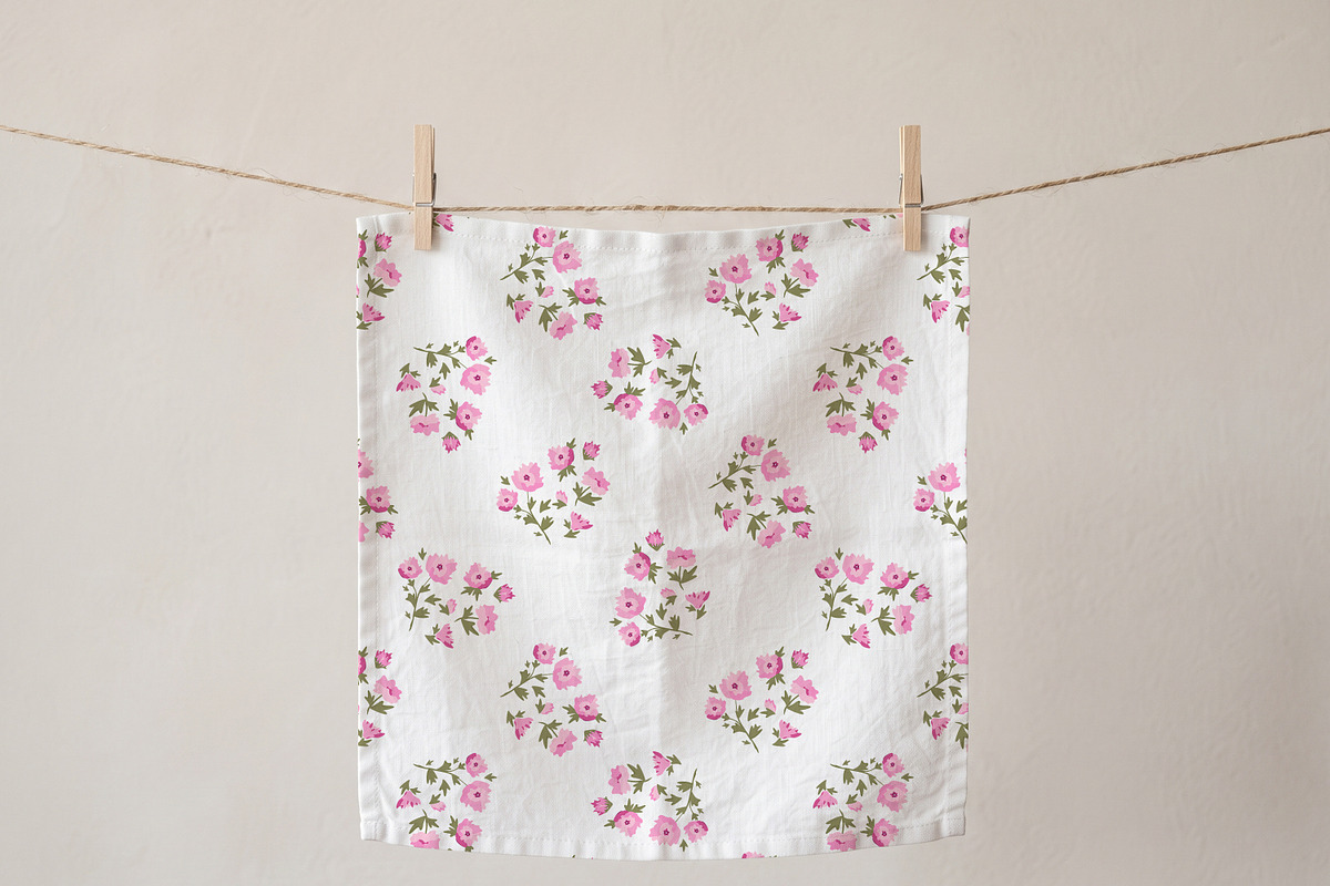 Pink Peony Vector Seamless Patterns, a Pattern Graphic by Nadia Semyroz (Photo 9 of 10)