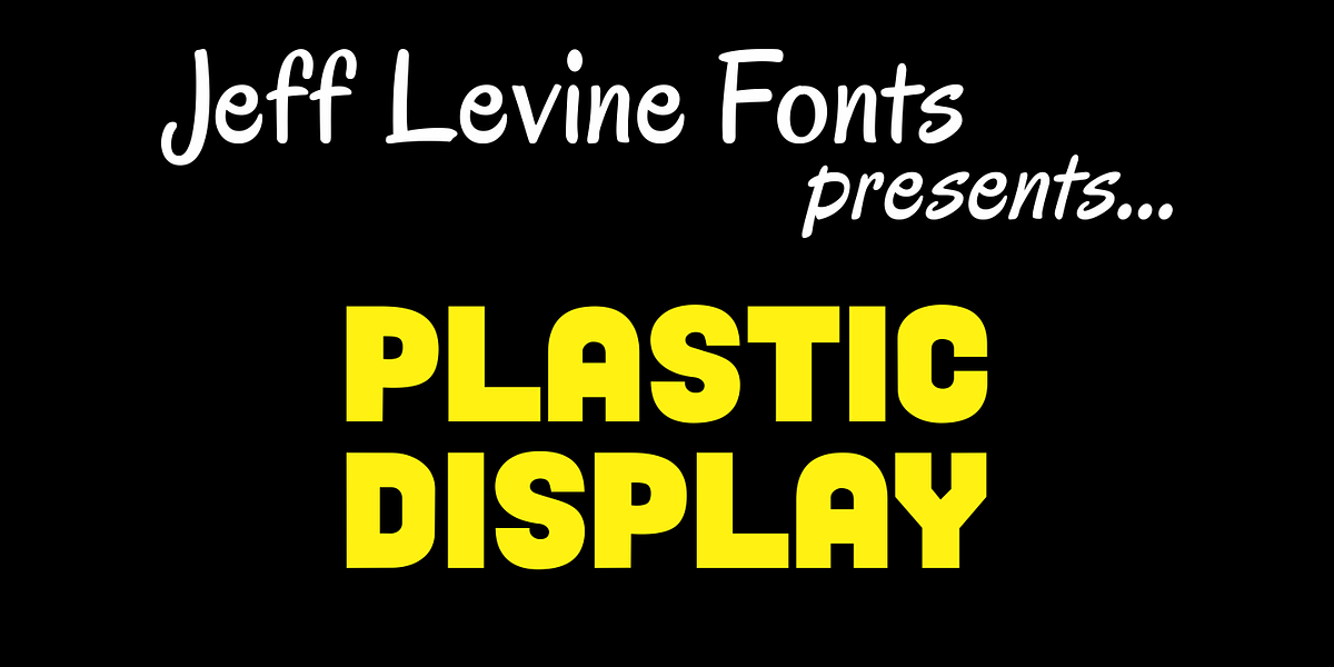 Plastic Display JNL, a Sans Serif Font by Jeff Levine Fonts