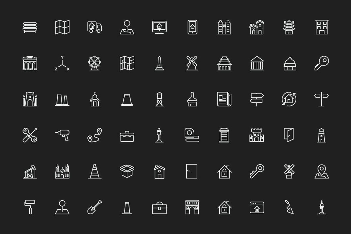 180 Real Estate Icons, an Outline Icon by FlatLineIcons (Photo 4 of 4)