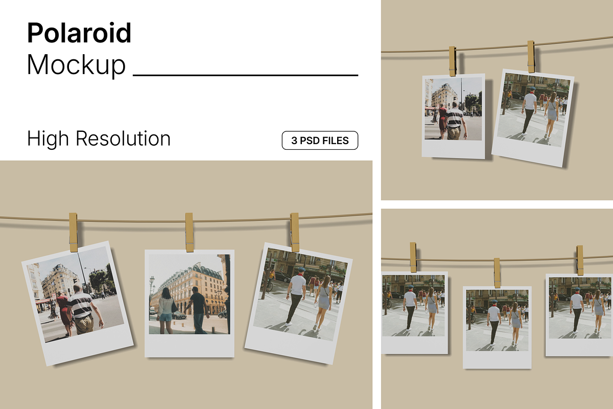 Polaroid Mockup, a Merchandise Mockup by Cekal_std (Photo 1 of 4)