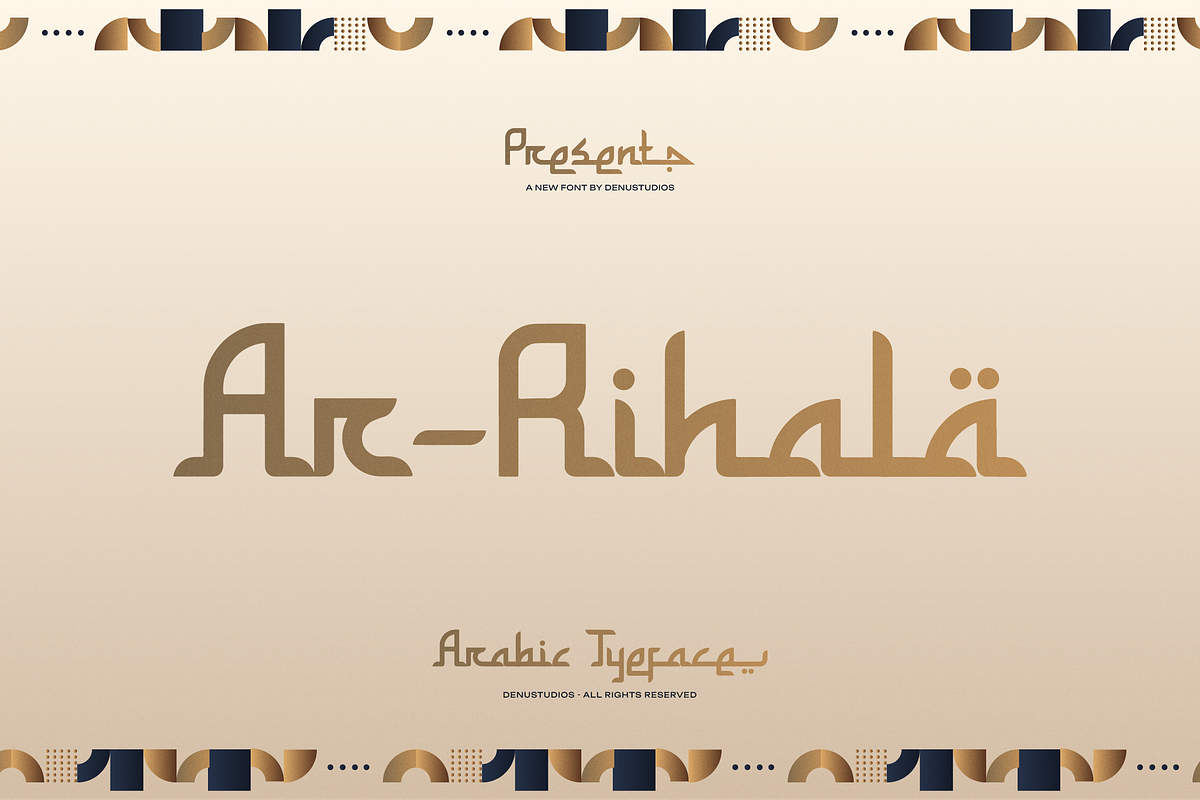 Ar Rihala | Arabic Typeface, a Script Font by Denustudios (Photo 1 of 12)