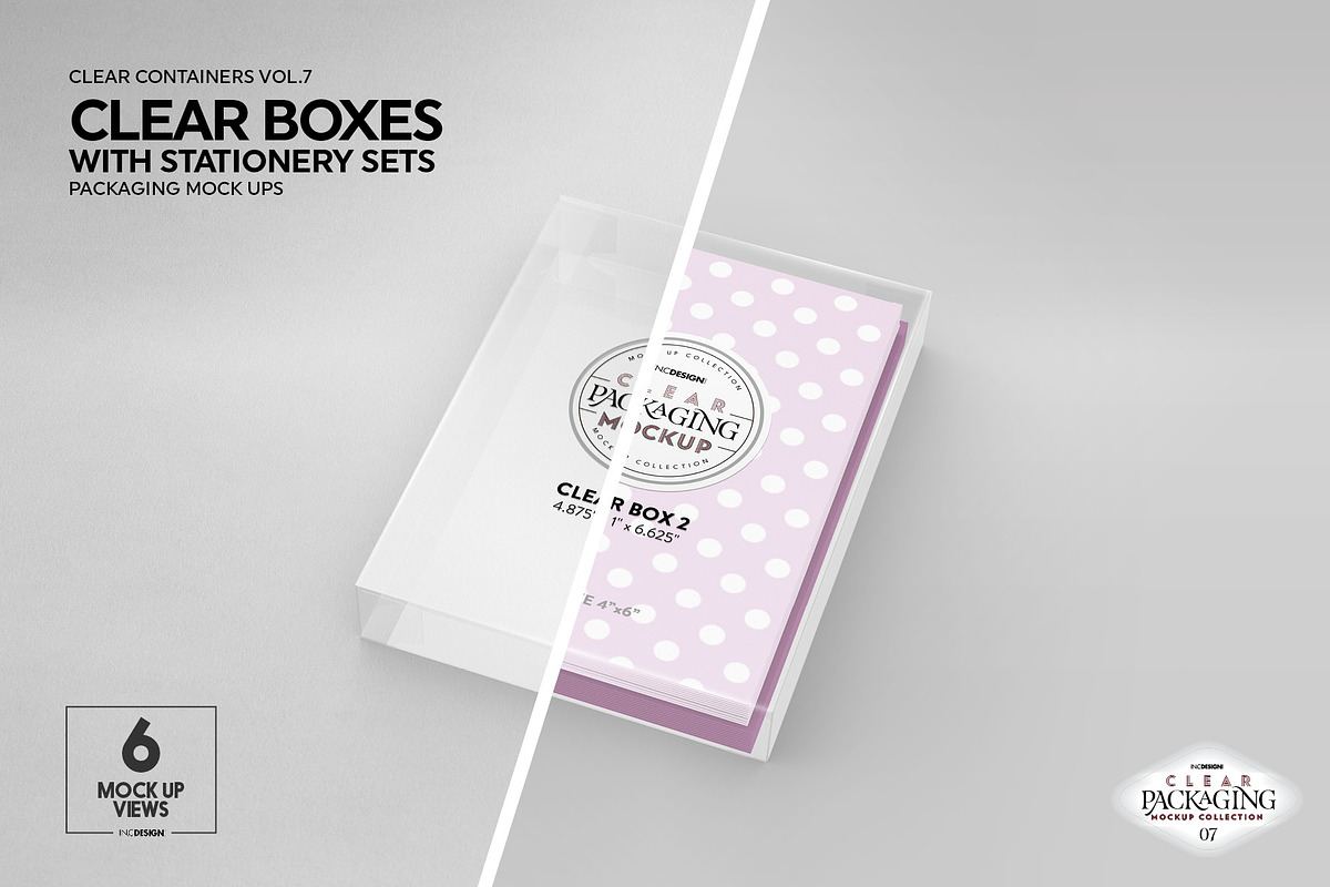 Clear Box Set Packaging Mockup, a Cups & Container Mockup by INCDesign (Photo 4 of 21)