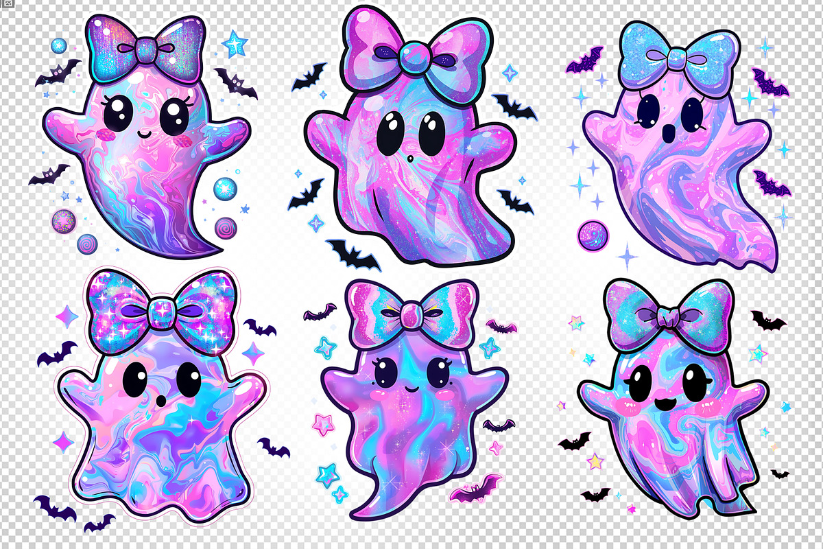 Cute Halloween Ghost Sublimation PNG, an Illustration by Artonix (Photo 3 of 3)