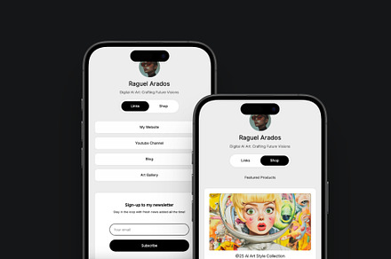 BLOS - Link-In-Bio Carrd Template, a Landing Page Template by PixaSquare