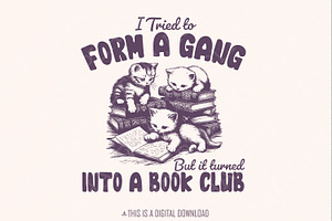 I Tried to form a Gang PNG, Funny, an Illustration by SharpMarketplace