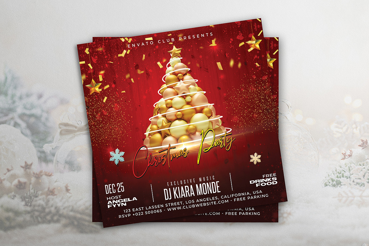 Christmas Party Flyer, a Flyer Template by DesignDevisers (Photo 4 of 8)