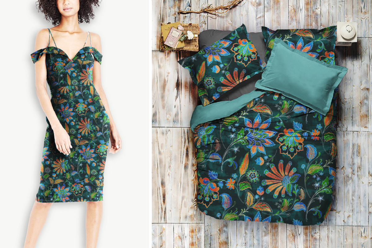 Bohemian Ethnic Teal Seamless, a Pattern Graphic by Gullenda (Photo 4 of 6)