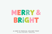 Merry & Bright Font, a Sans Serif Font by Miss Tiina (Thumbnail 1 of 5)