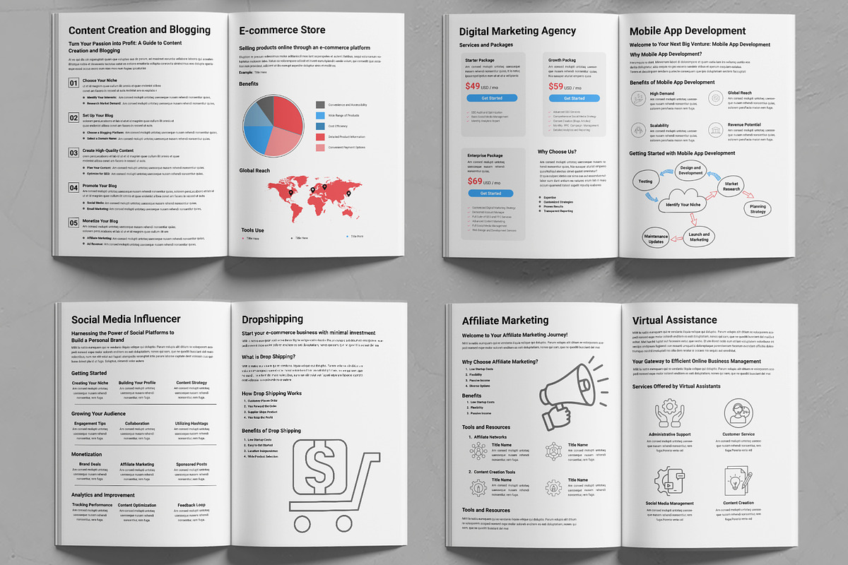 Online Business Ideas Template, a Stationery Template by MightyDesign (Photo 3 of 6)