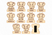 Magnets with names of elephants svg, a Pattern Graphic by MegaPrezencik (Thumbnail 3 of 5)