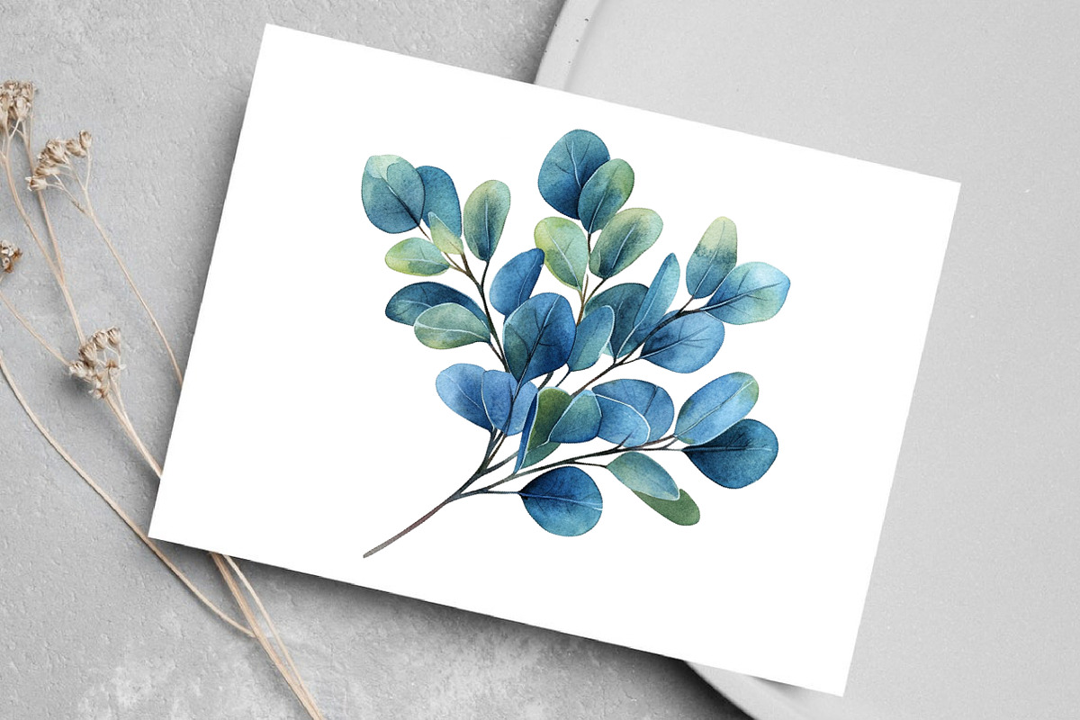 Watercolor Blue Cozy Spa Day Clipart, an Illustration by Canvas Craft (Photo 5 of 7)