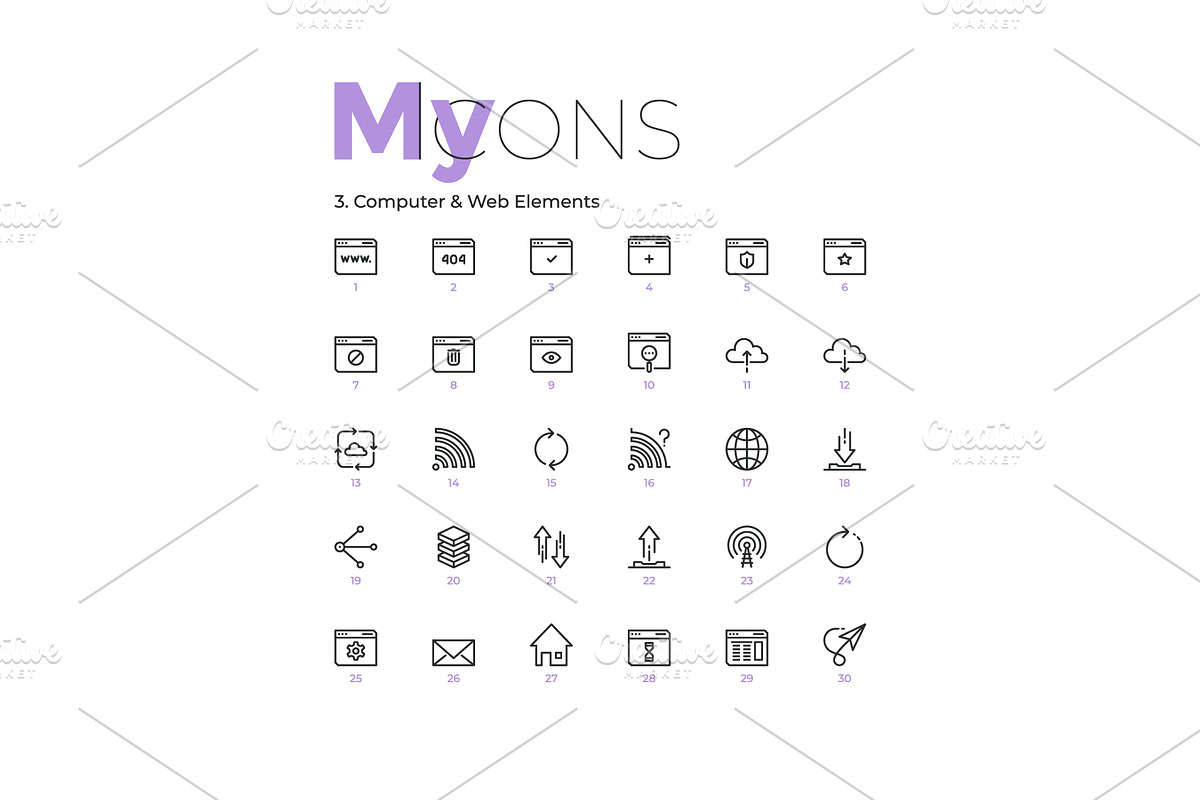 My Icons, an Outline Icon by Andrew Kras Design (Photo 10 of 38)