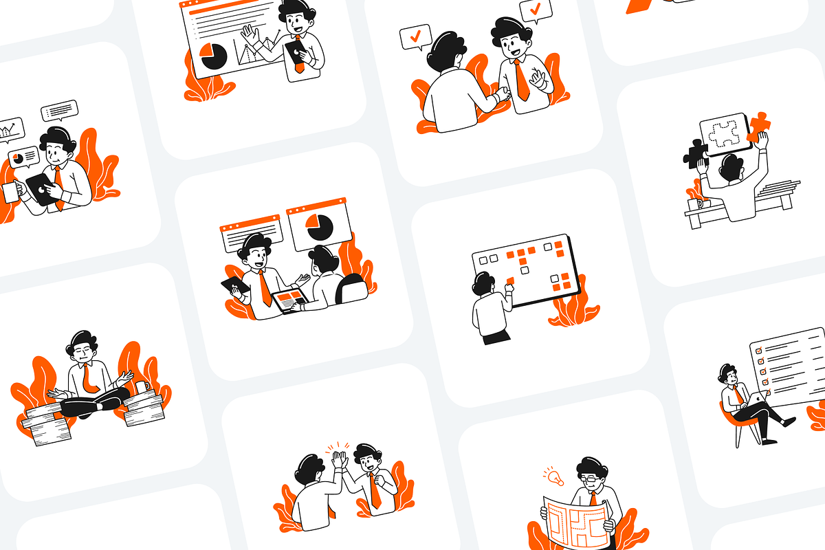 Bob - Working Illustration Pack, a Person Illustration by Twfoo Studio (Photo 5 of 6)