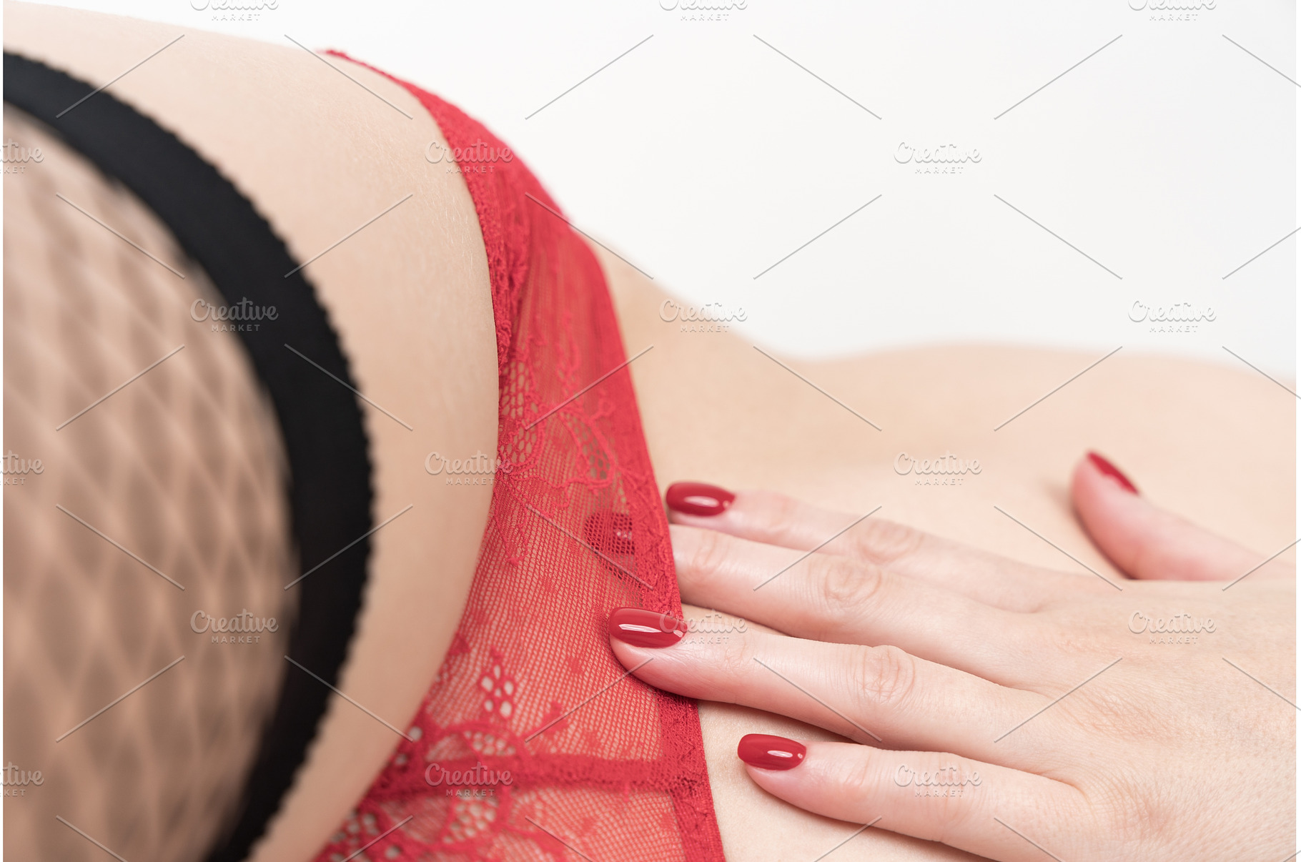 Extreme closeup view woman lying on, a Person Photo by Alexander-Piragis