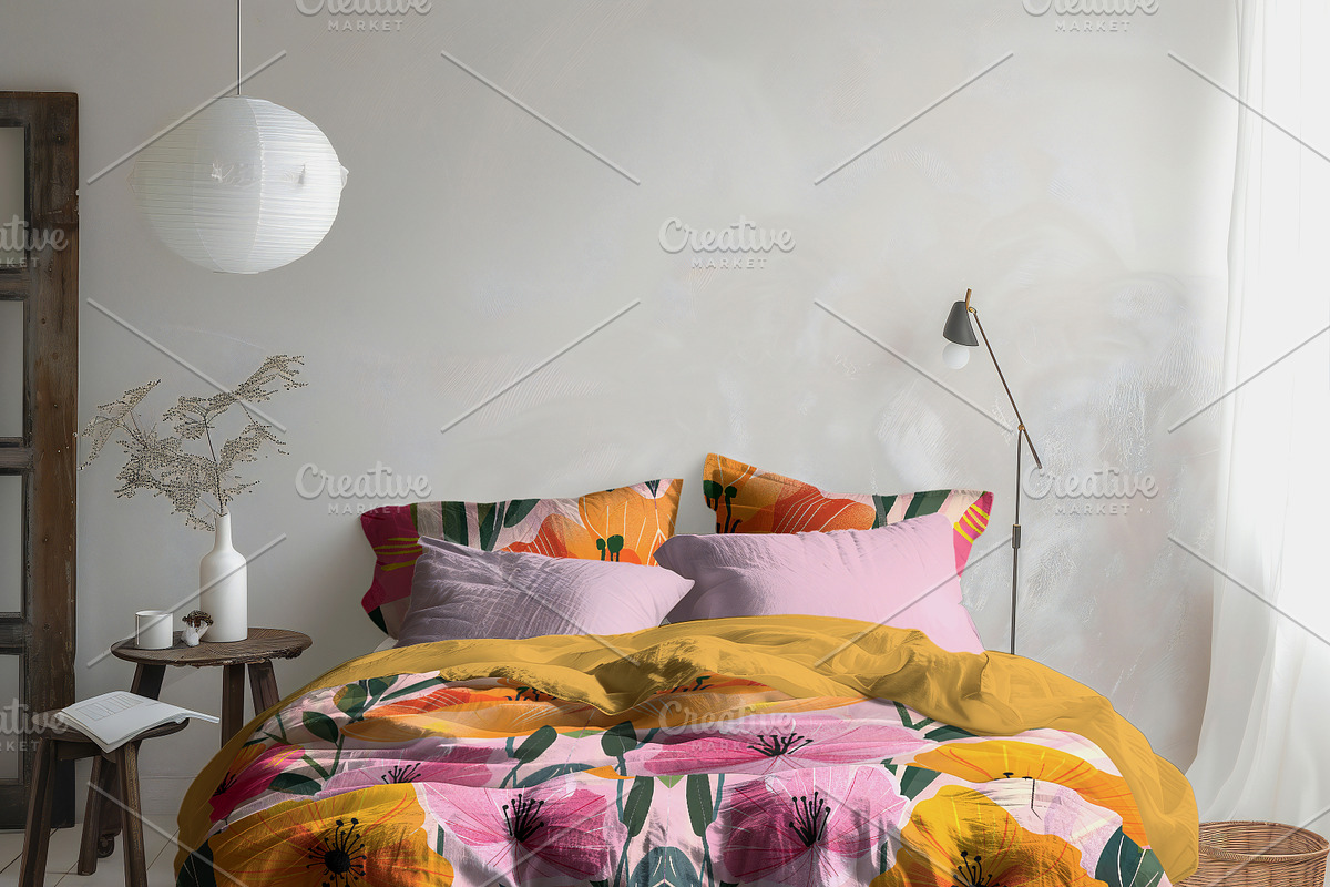Bedding Set  Mockup, a Product Mockup by Nora Gad (Photo 4 of 13)