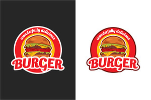 Burger Logo Design Illustration