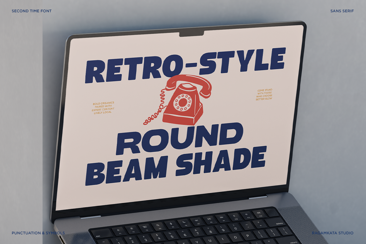 Second Time - Bold and Expanded Font, a Sans Serif Font by RagamKata (Photo 4 of 10)