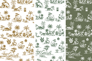 Dinosaur Illustrated Toile Pattern, a Background Graphic by Hughes Studio (Thumbnail 8 of 8)