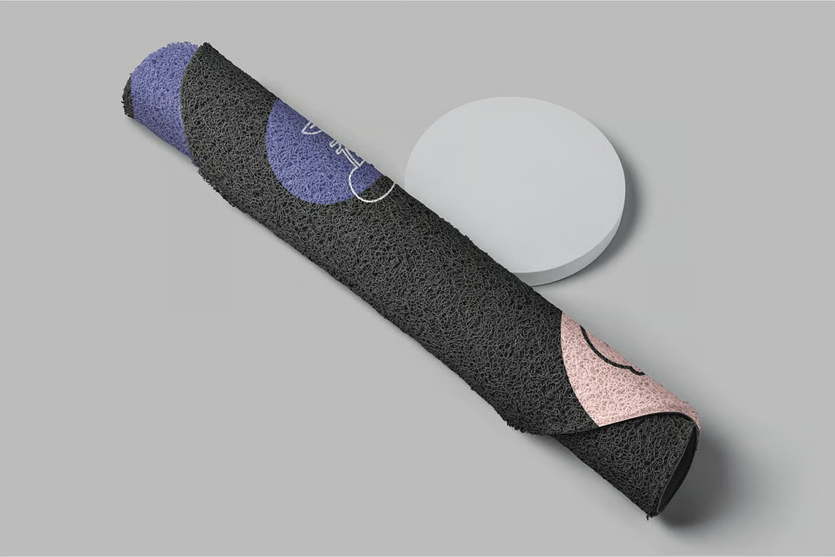 Round Floor Mat Mockups, a Household Mockup by megostudi0 (Photo 4 of 6)