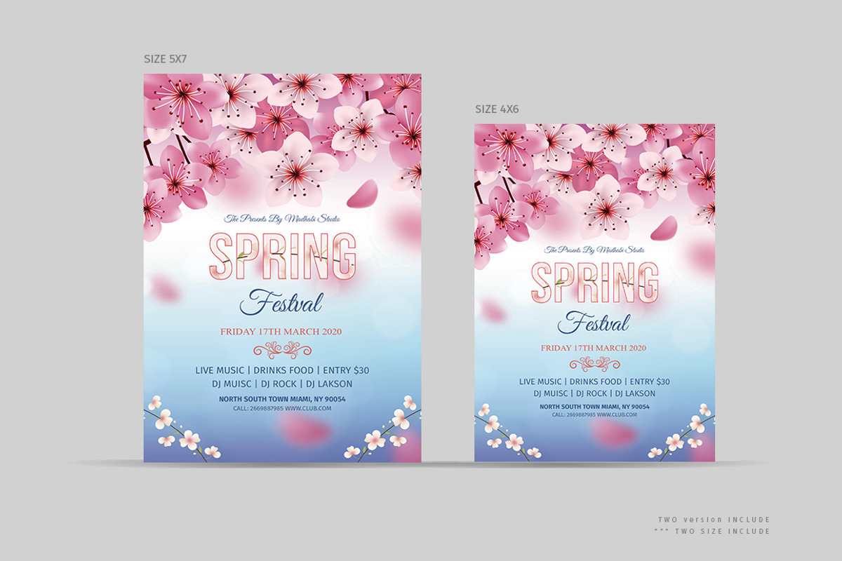 Spring Flyer Template, a Flyer Template by Madhabi Studio