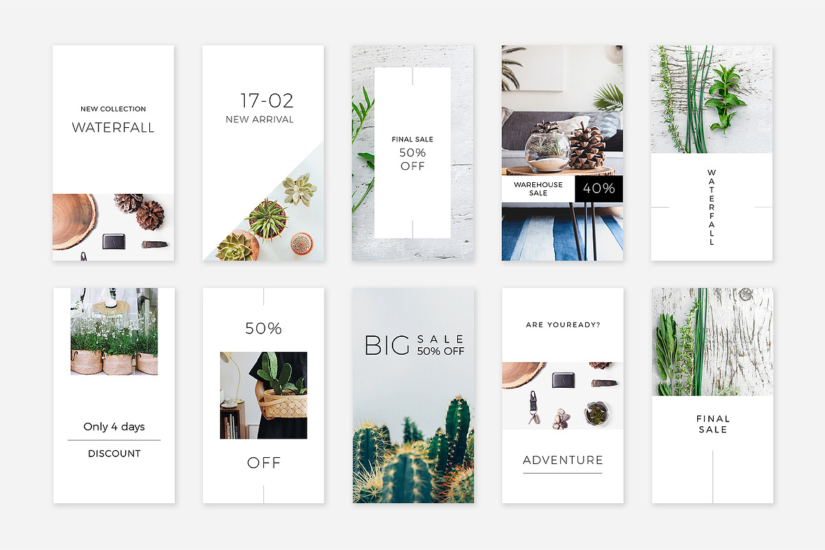 Waterfall Instagram Stories Pack, a Social Media Template by Swiss_cube (Photo 3 of 5)