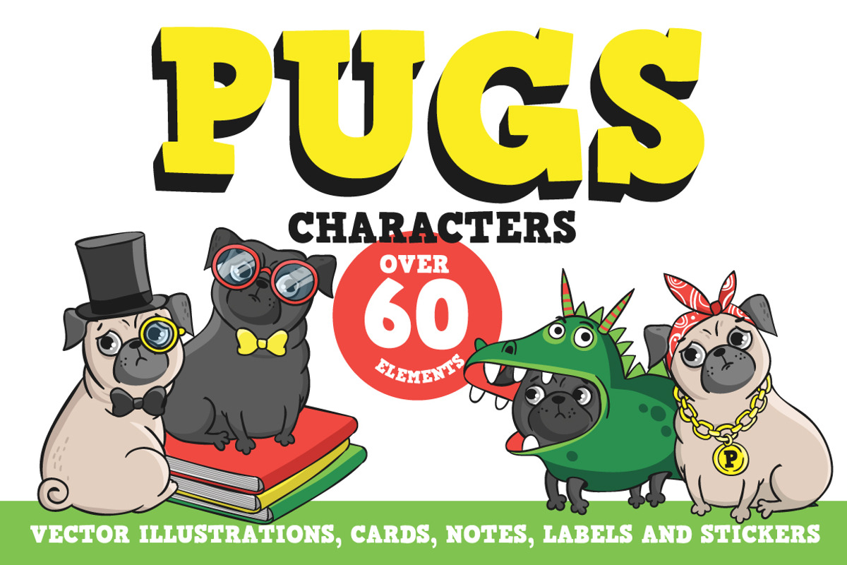 Pugs. Characters., an Illustration by Martyshova (Photo 1 of 5)