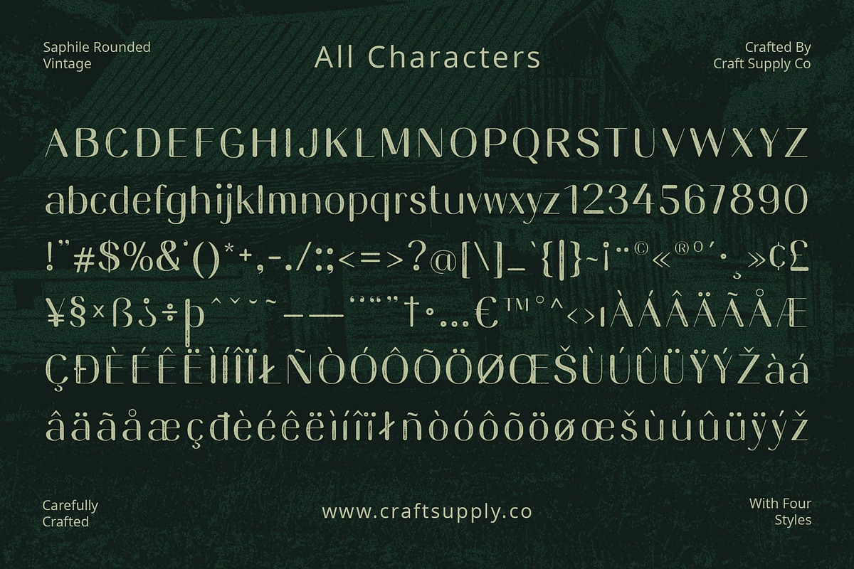 Saphile Rounded Vintage, a Sans Serif Font by Craft Supply Co. (Photo 3 of 8)