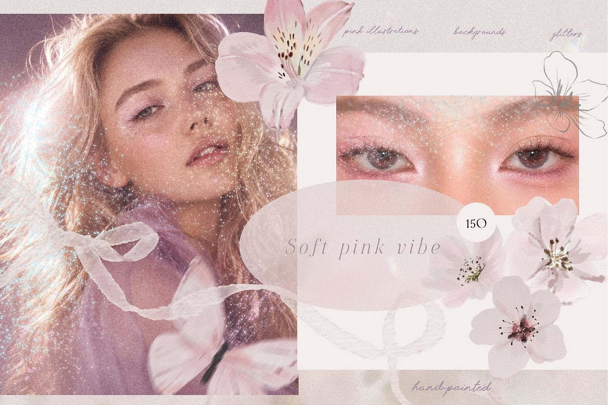 Soft pink vibe - hand-painted, an Object Graphic by Youksy (Photo 1 of 14)