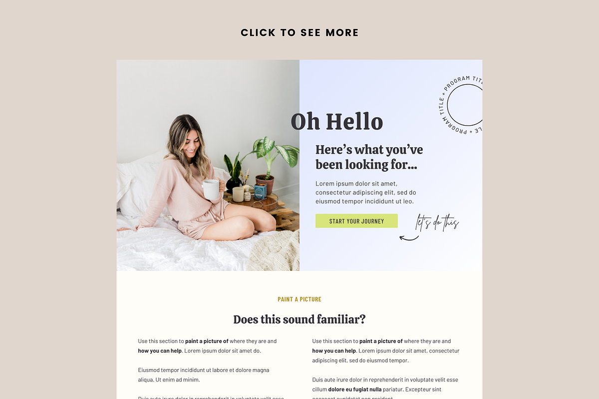 DAWN | Canva Sales Page Template, a Landing Page Template by Erin Cassidy (Photo 2 of 6)