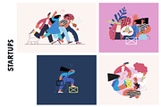 Startups flat vector illustrations, a Templates & Theme by Grivina's shop (Thumbnail 24 of 45)