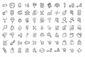 540 Business Hand Drawn Doodle Icons