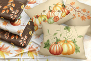 Autumn pumpkins watercolor clipart, a Decorative Illustration by susie-p-art (Thumbnail 13 of 17)