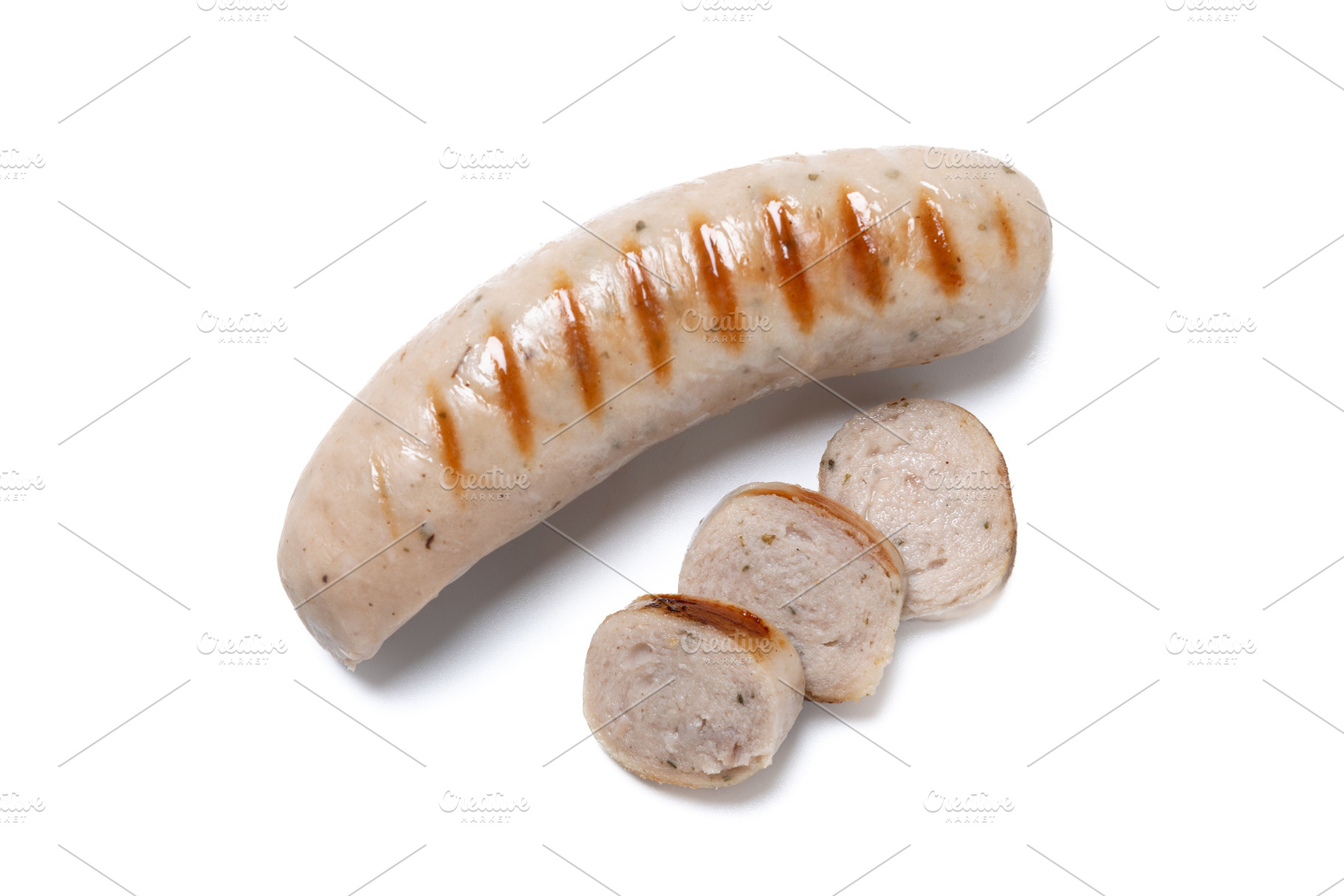 Grilled German bratwurst sausages, a Food & Drink Photo by etorres69