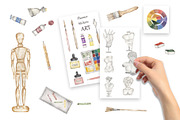 Watercolor Craft Bundle 6 in 1, an Education Illustration by MayaNavits (Thumbnail 8 of 22)