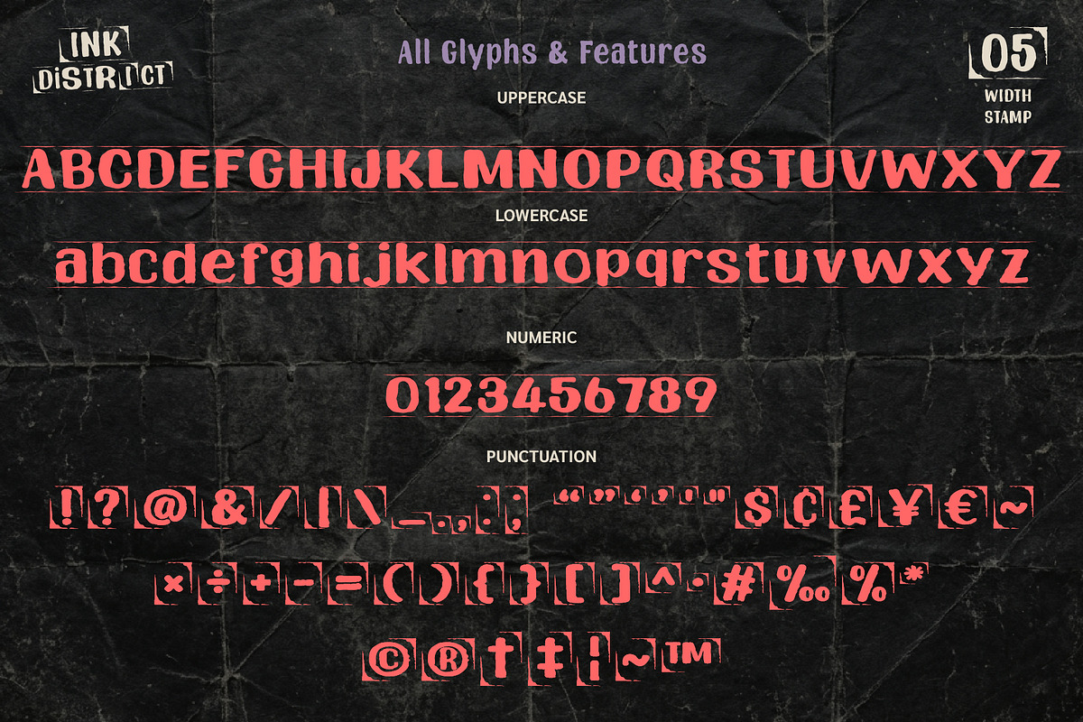 Ink District, a Symbol Font by BBtypeStudios (Photo 14 of 15)