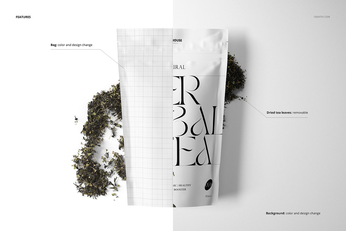 Stand Up Ziplock Bag Mockup Set, a Packaging Mockup by creatsy5 (Photo 3 of 14)