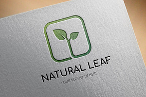 Natural Leaf Logo Template