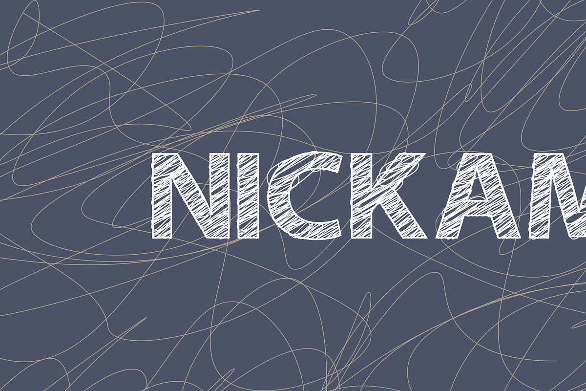NICKAM Scribble Font, a Font by Nickhard (Photo 1 of 6)